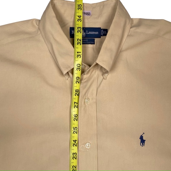 Gold * Polo Ralph Lauren BLAKE Fit Long Sleeve Button Down Shirt - Sz XL - Picture 4 of 6